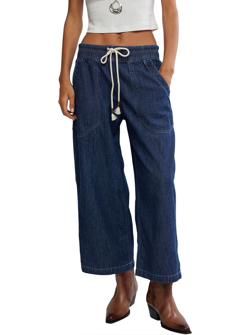 NWT (partial tag) We The Free Easy Peasy Pull-On Jeans Size Small